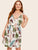 Plus Leaf Print Knot Cami Dress