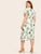 Plus Tropical Print Wrap Tie Side Dress