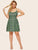 Plus Button Plaid Cami Dress