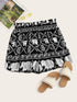 Plus Tribal Print Shorts