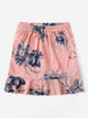 Plus Floral Print Ruffle Hem Wrap Skirt