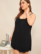 Plus Contrast Lace Cami Dress