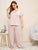 Plus Lace Trim Pajama Set