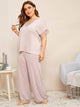 Plus Lace Trim Pajama Set