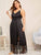 Plus Contrast Lace Split Satin Night Dress