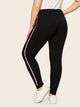 Plus Contrast Taped Side Leggings