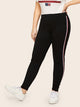 Plus Contrast Taped Side Leggings