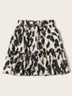 Plus Leopard Print Tiered Layer Skirt