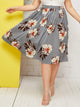 Plus Floral Print Skirt