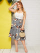 Plus Floral Print Skirt