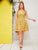 Plus Tribal Print Ruffle Hem Cami Dress