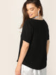 Plus V-neck Solid Top Without Choker