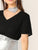 Plus V-neck Solid Top Without Choker