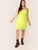 Plus Neon Yellow Rib-knit Bodycon Cami Dress