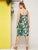  Plus V-neck Tropical Print Slip Dress