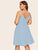 Plus Surplice Neck Skater Slip Dress