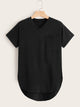 Plus Dip Hem Pocket Tee