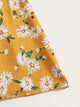 Plus Daisy Print Frill Trim Slip Sundress