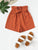 Plus Paperbag Waist Belted Shorts