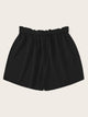 Plus Frill Waist Belted Shorts