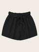 Plus Frill Waist Belted Shorts