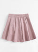 Plus Solid Pleated Skirt