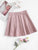 Plus Solid Pleated Skirt