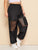 Plus Fishnet Insert Flap Pocket Windbreaker Pants