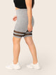 Plus Mesh Insert Heather Grey Cycling Shorts