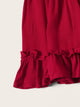 Plus Frill Shirred Tube Top & Layered Ruffle Hem Skirt Set