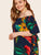 Plus Tropical Print Knot Cuff Bardot Dress