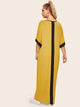 Plus Contrast Panel Maxi Dress