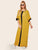 Plus Contrast Panel Maxi Dress