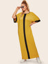 Plus Contrast Panel Maxi Dress