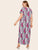 Plus Abstract Print Maxi Dress