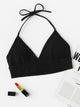 Plus Triangle Halter Bralette