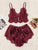 Plus Floral Lace Scallop Trim Lingerie Set