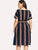 Plus Colorblock Striped Dress