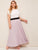 SHEIN Plus Contrast Wide Waistband Pleated Skirt