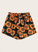 Plus Sunflower Print Shorts