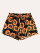 Plus Sunflower Print Shorts