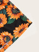 Plus Sunflower Print Shorts