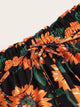 Plus Sunflower Print Shorts