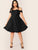 Plus Off Shoulder Foldover Skater Dress