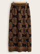 SHEIN Plus Tribal Print Split Hem Skirt