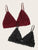 Plus Contrast Lace Bralette 2pack