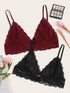 Plus Contrast Lace Bralette 2pack