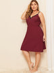 Plus Contrast Lace Night Dress