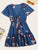 Plus Surplice Front Floral Print Dress