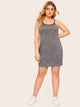 Plus Contrast Binding Cami Dress